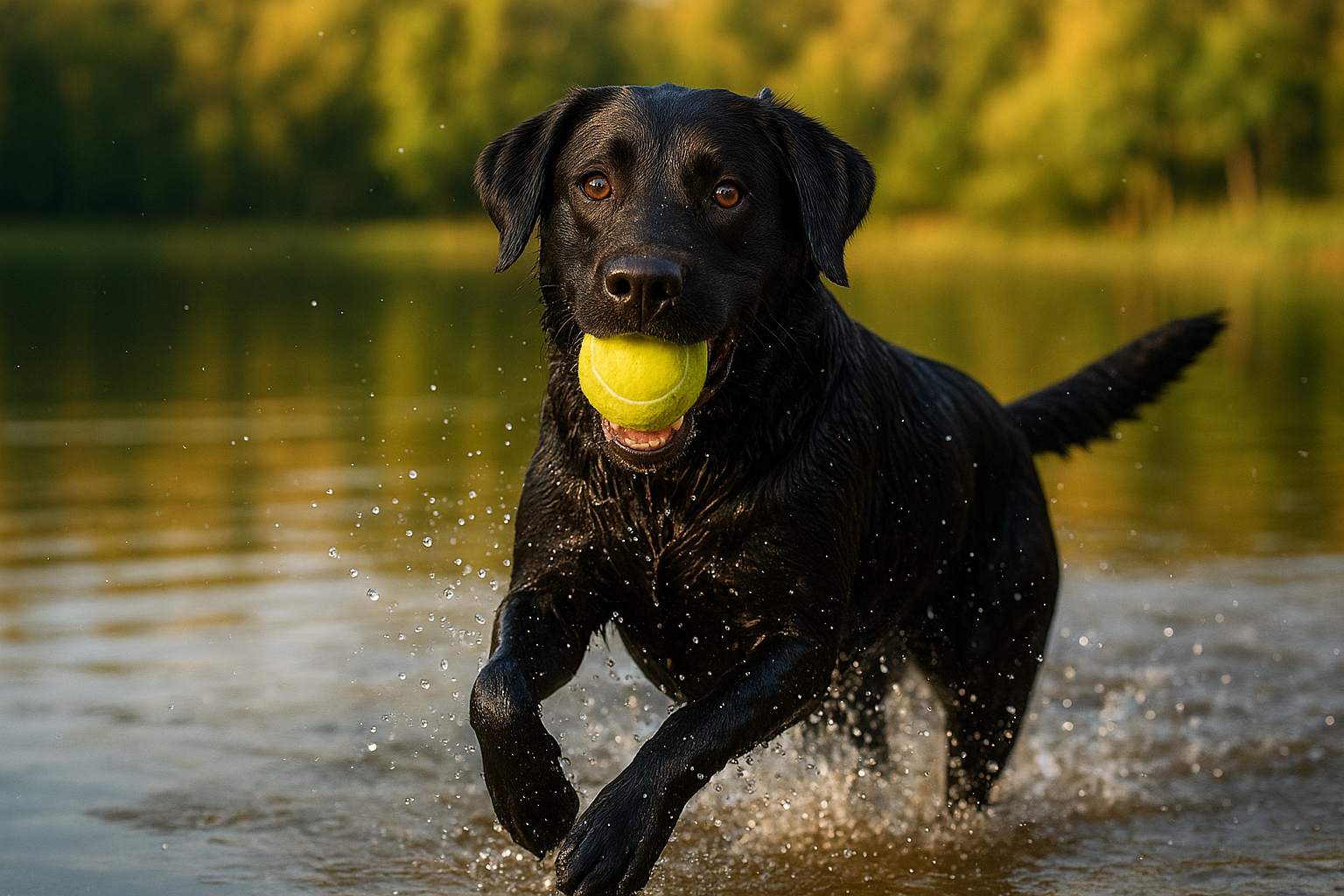 Черный лабрадор